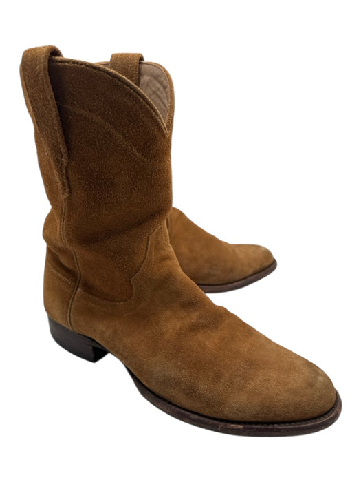 Tecovas Shoe Size 10 Brown Suede Solid Western Men's Shoes Brown / 10