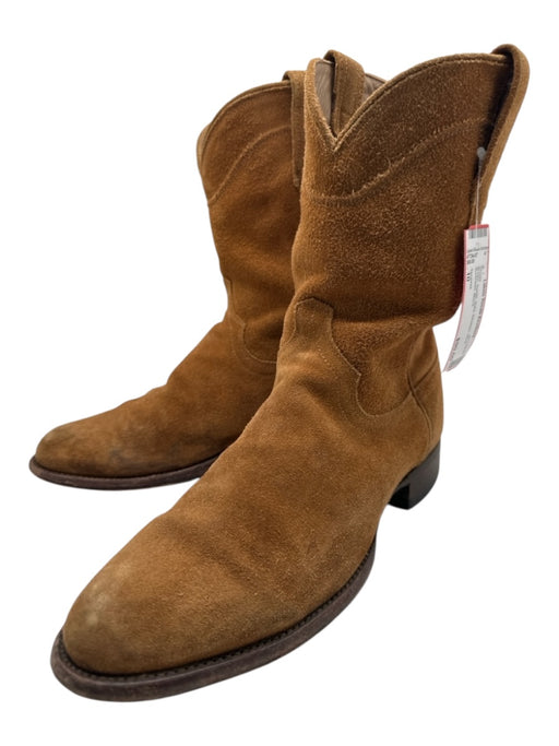 Tecovas Shoe Size 10 Brown Suede Solid Western Men's Shoes Brown / 10