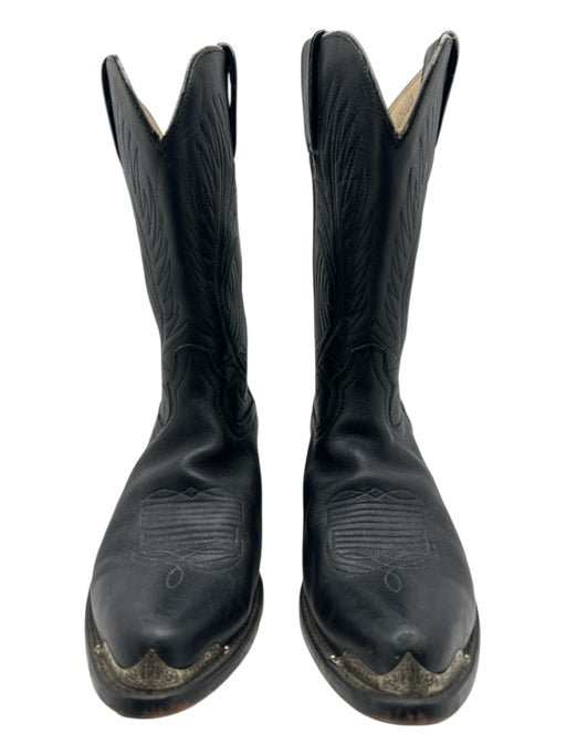 Durango Shoe Size 9.5 Black Leather Solid Western Men's Shoes Black / 9.5