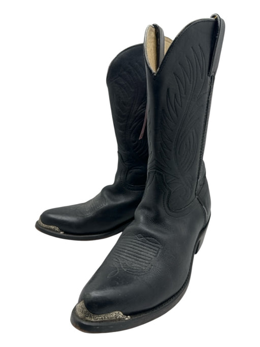 Durango Shoe Size 9.5 Black Leather Solid Western Men's Shoes Black / 9.5