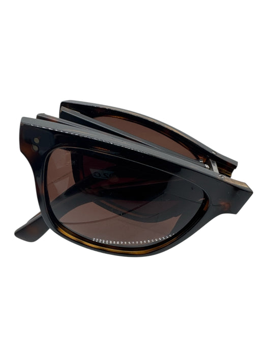 Burberry Dark Brown Plastic Tortoise Foldable Men's Sunglasses Dark Brown