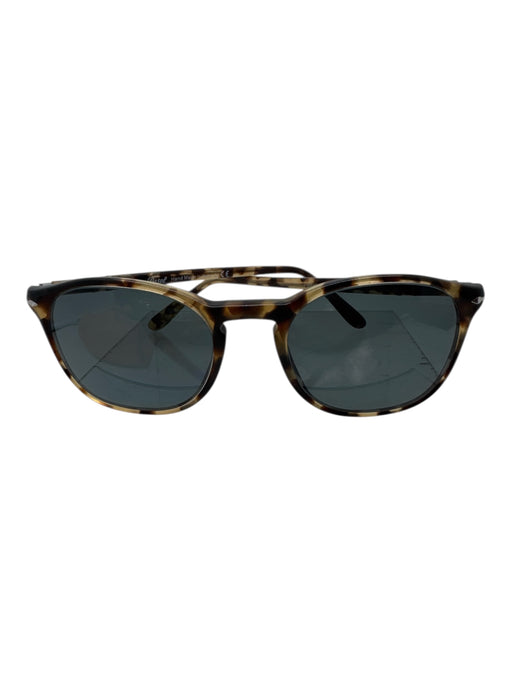 Persol Brown & Tan Plastic Tortoise Men's Sunglasses Brown & Tan