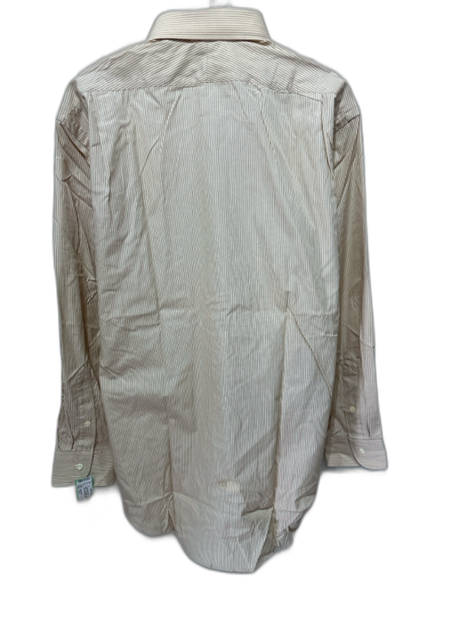 Aquascutum NWT Size 15.5 Tan & Multi Cotton Striped Men's Long Sleeve Shirt Tan & Multi / 15.5