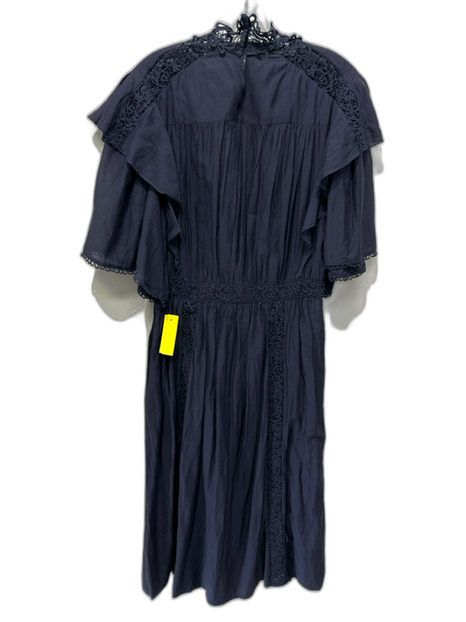 Isabel Etoile Marant Size 40 Navy Blue Cotton & Viscose Floral Lace Dress Navy Blue / 40