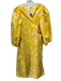 Ann Mashburn Size M Yellow & White Cotton Abstract Print Half Sleeve Wrap Dress Yellow & White / M