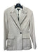 Rag & Bone Size 2 Cream Poly Blend Corduroy 1 Button Shoulder Pads Jacket Cream / 2