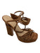 Veronica Beard Shoe Size 7 Brown Suede Square Toe Platform Block Heel Sandals Brown / 7