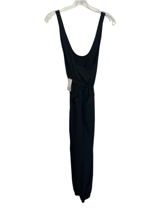 Spiritual Gangster Size XS Black Polyester Blend Cross Back Jogger Jumpsuit Black / XS