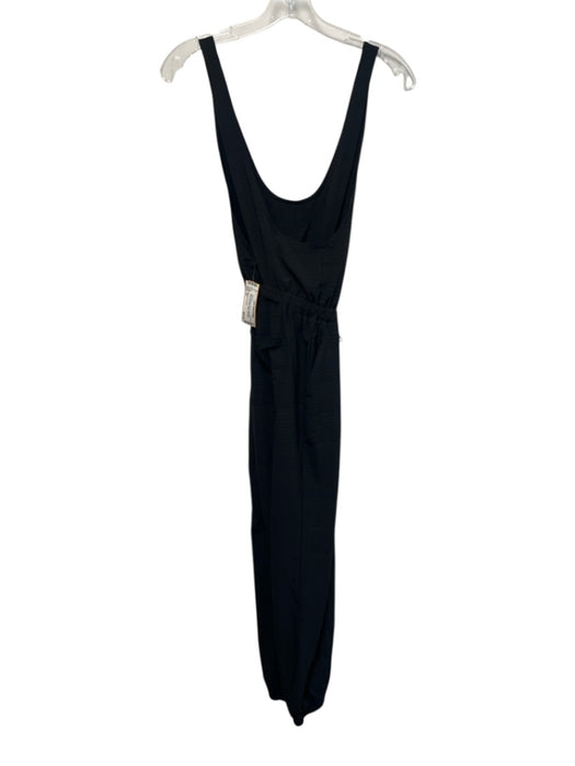 Spiritual Gangster Size XS Black Polyester Blend Cross Back Jogger Jumpsuit Black / XS