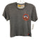 Aviator Nation Size XS Gray, Red, Multi Polyester Blend Graphic Raw Hem Top Gray, Red, Multi / XS