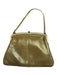 Hobo Gold Leather Metallic Hinge Top Handle Bag Gold / S