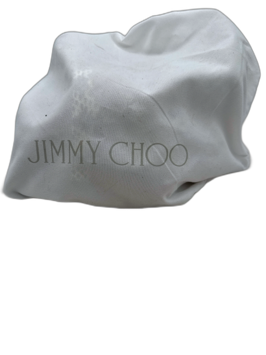 Jimmy Choo Shoe Size 39 Beige, Brown, Silver Leather & Suede Embossed Sandals Beige, Brown, Silver / 39