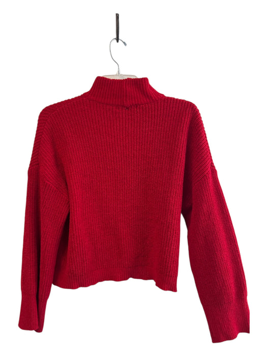 Sanctuary Size XS Red Recycled Polyester Turtle Neck Long Sleeve Knit Sweater Red / XS