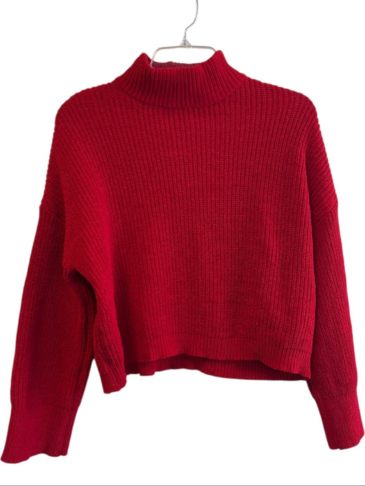 Sanctuary Size XS Red Recycled Polyester Turtle Neck Long Sleeve Knit Sweater Red / XS