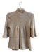 Feather Bone Size S Beige Merino Wool Blend Turtle Neck 1/2 Bell Sleeve Sweater Beige / S