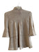 Feather Bone Size S Beige Merino Wool Blend Turtle Neck 1/2 Bell Sleeve Sweater Beige / S