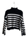 Sanctuary Size XS Black & White Recycled Polyester Turtle Neck Cropped Sweater Black & White / XS