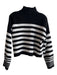 Sanctuary Size XS Black & White Recycled Polyester Turtle Neck Cropped Sweater Black & White / XS