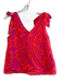 La Plage Size XS Pink 100% Cotton Two Tone Tribal Shoulder Tie V Neck Top Pink / XS