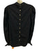 Veronica Beard Size 2 Dark Blue Cotton Blend Chambray Puff Shoulder Top Dark Blue / 2