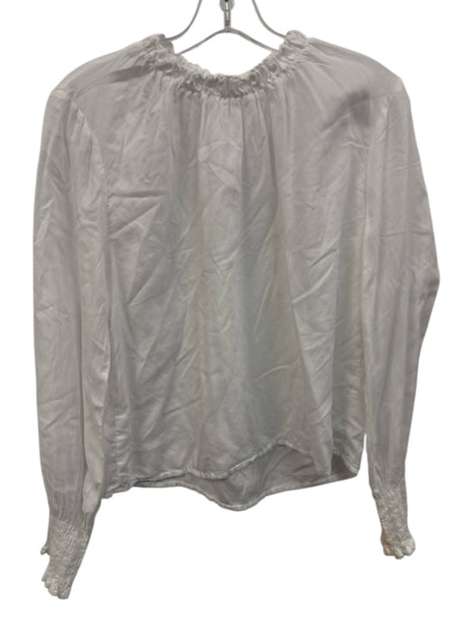 Bella Dahl Size S White Shirred Long Sleeve Top White / S