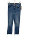 Mother Size 27 Medium Wash Cotton Blend Frayed Hem Slim Fit Ankle Jeans Medium Wash / 27