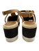 Free People Shoe Size 8.5 Cream, Black, white textile upper Foam Sole Sandals Cream, Black, white / 8.5