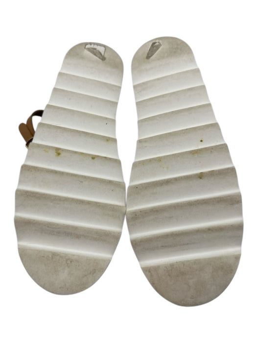 Free People Shoe Size 8.5 Cream, Black, white textile upper Foam Sole Sandals Cream, Black, white / 8.5