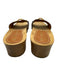 Tory Burch Shoe Size 8 Brown Leather Upper Gold Tone Hardware Dragon Sandals Brown / 8