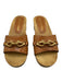 Tory Burch Shoe Size 8 Brown Leather Upper Gold Tone Hardware Dragon Sandals Brown / 8