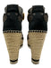 See By Chloe Shoe Size 39 Black, Beige, White Suede Upper Eyelet Floral Wedges Black, Beige, White / 39