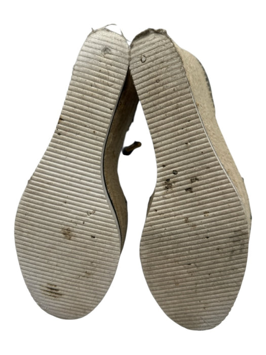 See By Chloe Shoe Size 39 Black, Beige, White Suede Upper Eyelet Floral Wedges Black, Beige, White / 39