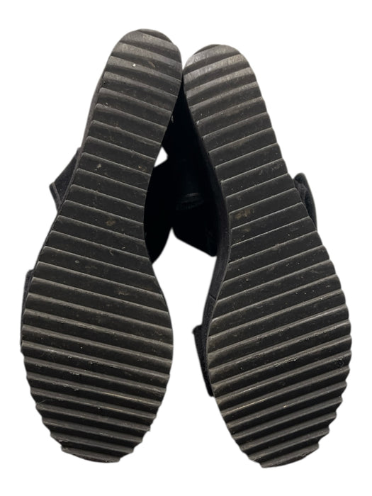 Pedro Garcia Shoe Size 39.5 Black Suede open toe Ankle Strap Velcro Shoes Black / 39.5