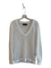 Rag & Bone Size Medium White Cotton V Neck Long Sleeve Open Knit Top White / Medium