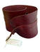 Zara Maroon Leather Wide Gold Hardware Waist Belt Belts Maroon / 34