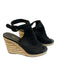 Prada Shoe Size 41 Black Suede Peep Toe Ankle Buckle Wedge High Shoes Black / 41