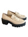 Stuart Weitzman Shoe Size 10.5 Beige Patent Leather Almond Toe Lug sole Shoes Beige / 10.5