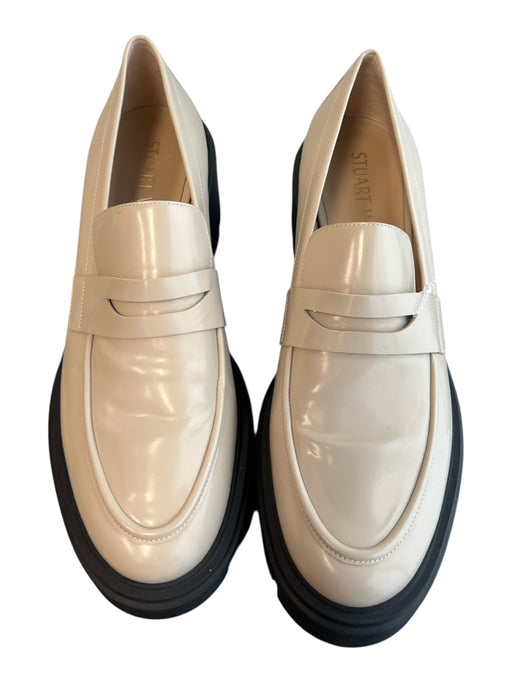 Stuart Weitzman Shoe Size 10.5 Beige Patent Leather Almond Toe Lug sole Shoes Beige / 10.5