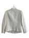 Joie Size M Cream Cotton Blend Smocked Collarless Zip Pockets Full Zip Jacket Cream / M
