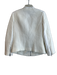 Joie Size M Cream Cotton Blend Smocked Collarless Zip Pockets Full Zip Jacket Cream / M