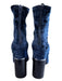 3.1 Phillip Lim Shoe Size 40 Dark Blue & Black leather sole Crushed Velvet Boots Dark Blue & Black / 40
