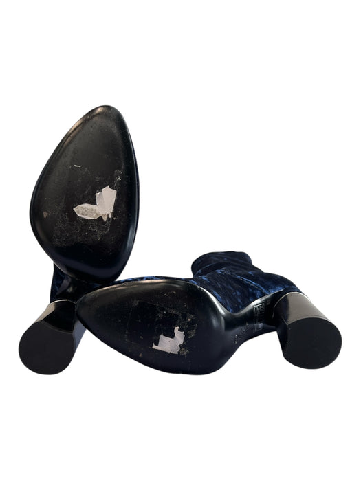3.1 Phillip Lim Shoe Size 40 Dark Blue & Black leather sole Crushed Velvet Boots Dark Blue & Black / 40