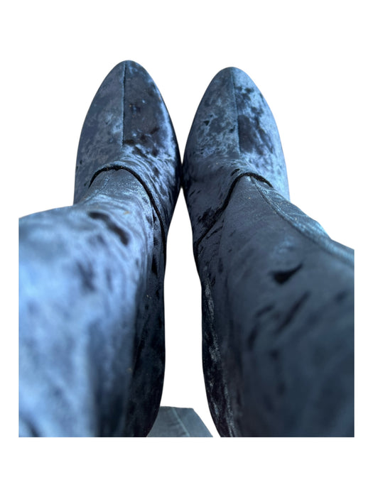 3.1 Phillip Lim Shoe Size 40 Dark Blue & Black leather sole Crushed Velvet Boots Dark Blue & Black / 40