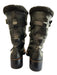 Coach Shoe Size 9 Black Pebbled Leather Faux Shearling Wrap Buckle Moto Boots Black / 9