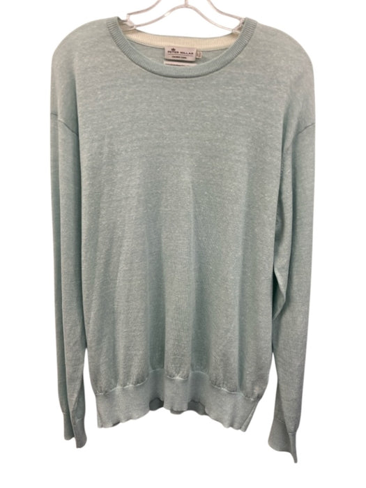Peter Millar Size L Light blue Wool Solid Men's Sweater Light blue / L