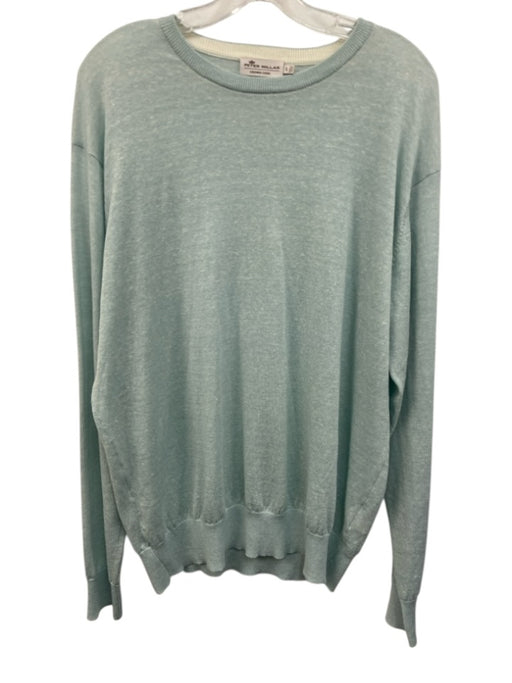Peter Millar Size L Light blue Wool Solid Men's Sweater Light blue / L