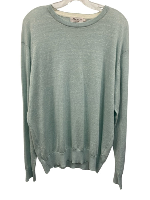 Peter Millar Size L Light blue Wool Solid Men's Sweater Light blue / L