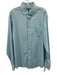 Peter Millar Size L Blue & White Nylon Grid Button Down Men's Long Sleeve Shirt Blue & White / L