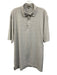 Peter Millar Size L White & Black Polyester Striped Polo Men's Short Sleeve White & Black / L