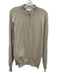 Peter Millar Size L Beige Cotton Solid Quarter Zip Men's Long Sleeve Shirt Beige / L